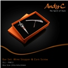 Andy C Elephant Range Bar Set: Wine stopper & Cork screw